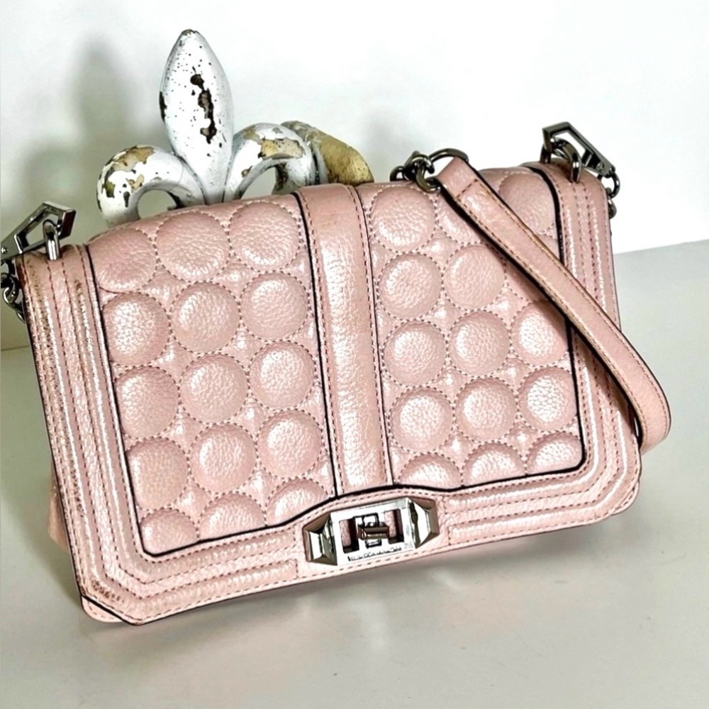 Rebecca Minkoff Love Crossbody Blush Pink Quilted Leather Feminine Quiet Luxury